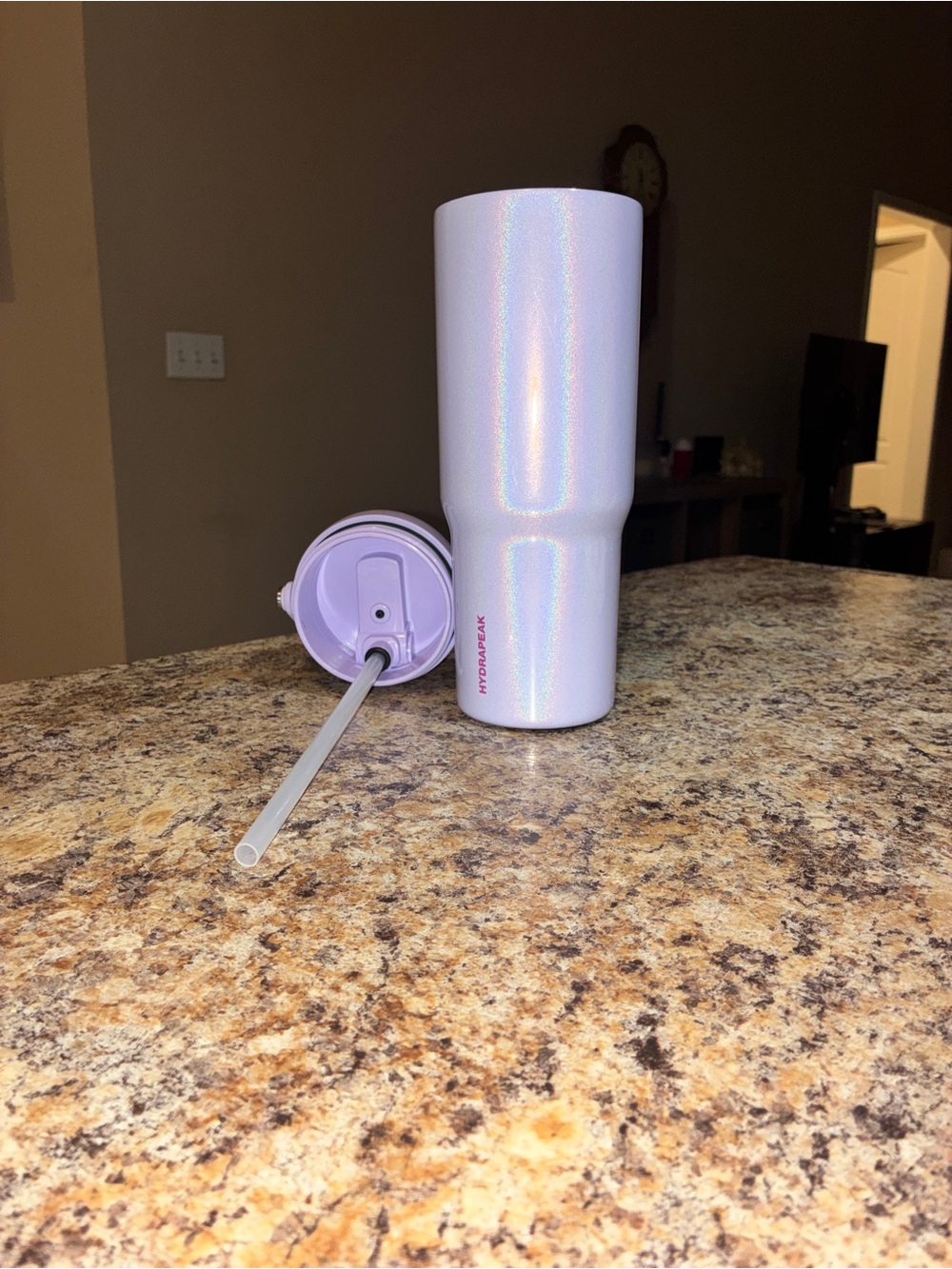 HYDRAPEAK Iridescent Lavender Travel Tumbler with Straw
